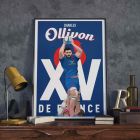 Affiche XV de France Charles Ollivon 40 x 60 cm