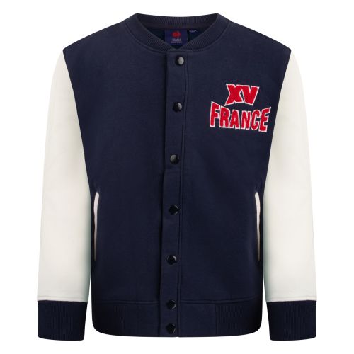 Blouson Teddy XV De France Rugby Marine Enfant