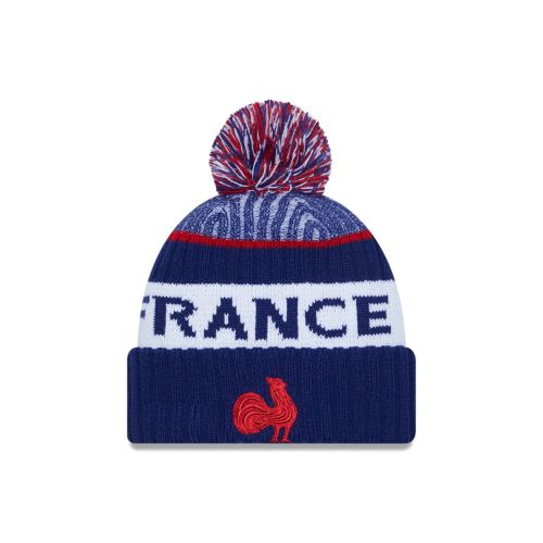 Bonnet FRANCE RUGBY & NEW ERA Pompon Bleu Enfant