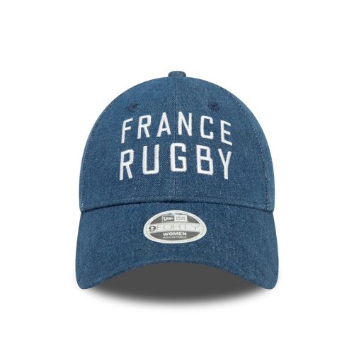 Casquette FRANCE RUGBY & NEW ERA 9FORTY Denim Bleu