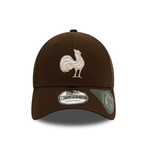 Casquette FRANCE RUGBY & NEW ERA 9FORTY Repreve Marron Adulte