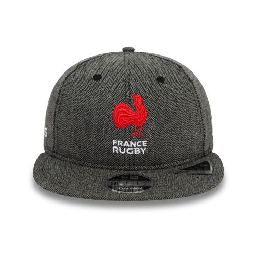 Casquette FRANCE RUGBY & NEW ERA 9FORTY Retro Crown Heritage Gris Adulte