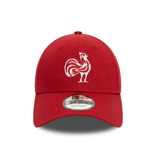 Casquette FRANCE RUGBY & NEW ERA 9FORTY Rouge Bordeaux Adulte