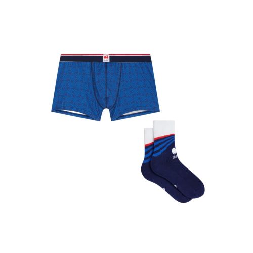 PACK Boxer Marius + Chaussettes Wilfried XV De France Bleu