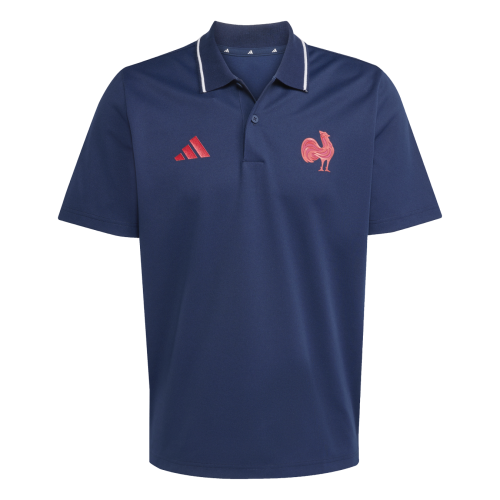 Polo ADIDAS FFR Travel 25/26 Bleu Homme