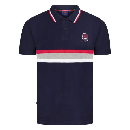 Polo France Rugby Tricolore Bleu Marine Homme