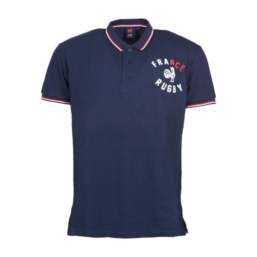 Polo Manches Courtes France Rugby Marine Homme taille S
