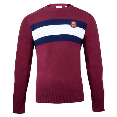 Pull France Rugby Heritage Rouge Homme