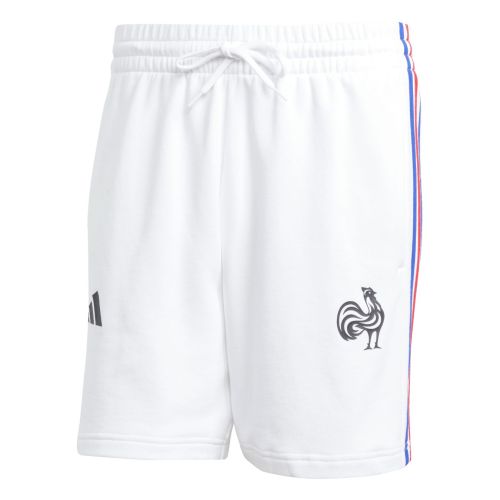 Short France Rugby Coton Supporter Blanc 24/25 Adidas