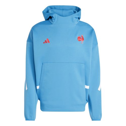 Sweat à Capuche ADIDAS FFR 24/25 Bleu Clair Homme