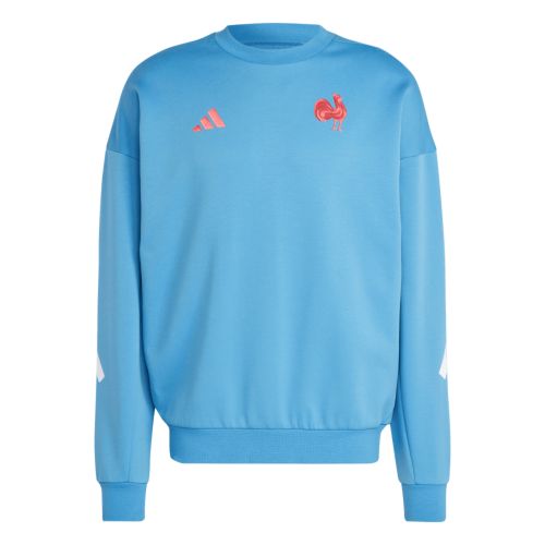 Sweat ADIDAS FFR Travel 24/25 Bleu Clair Homme