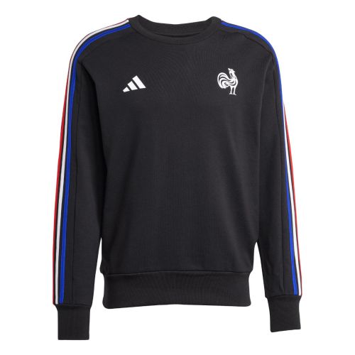 Sweat France Rugby Coton Supporter Noir 24/25 Adidas