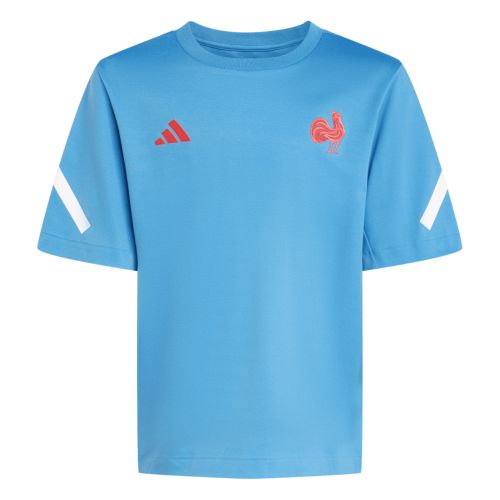 T-Shirt ADIDAS FFR Travel 24/25 Bleu Clair Enfant