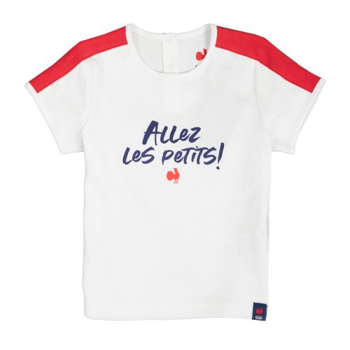 T-shirt Allez Les Petits France Rugby Blanc Pour Bébé
