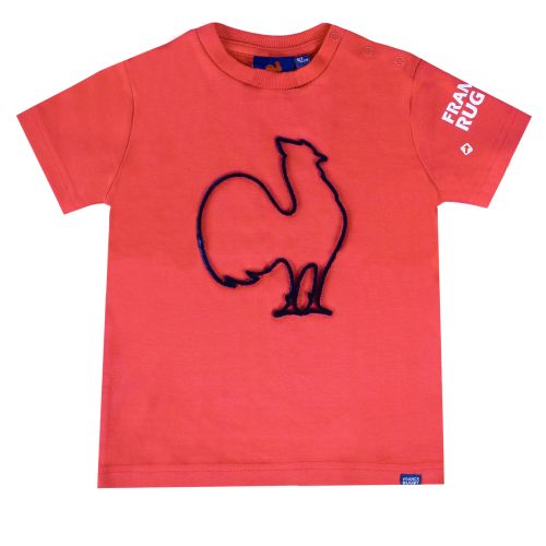 T-shirt Bébé Coq France Rugby Rouge