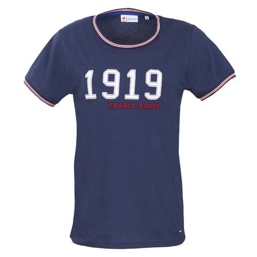 T-shirt Héritage 1919 France Rugby Bleu Marine Pour Femme