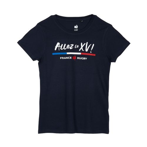 T-shirt Supporter Allez le XV - France Rugby Marine pour homme