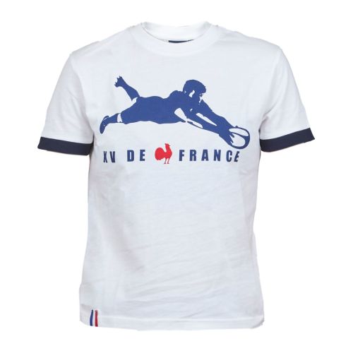 T-shirt Visuel Essai France Rugby Blanc Enfant