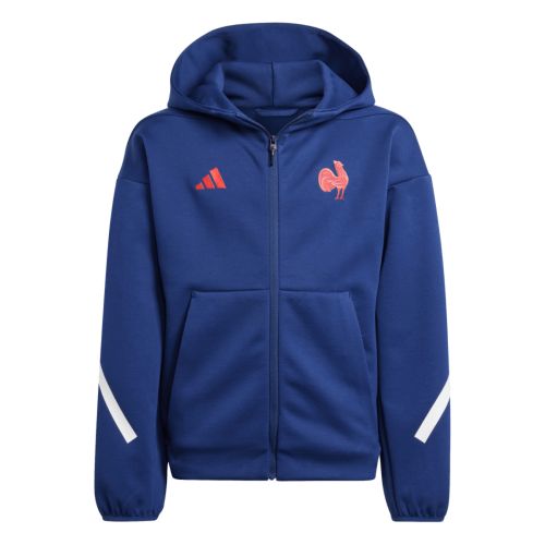 Veste ADIDAS FFR Domicile Full Zip 24/25 Bleu Enfant